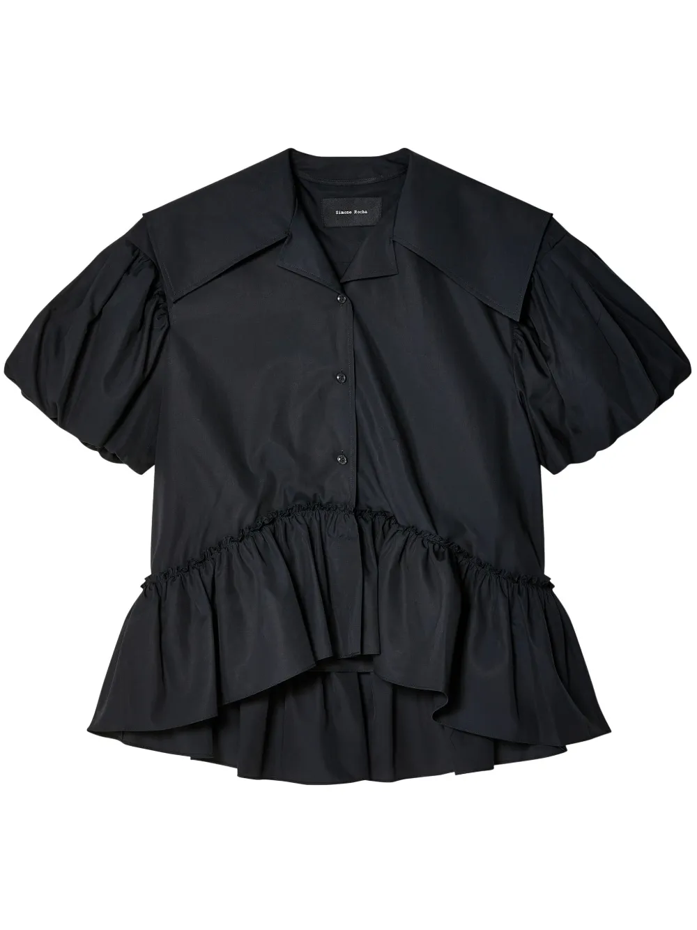 

Укороченная рубашка Sailor Puff Simone Rocha, черный