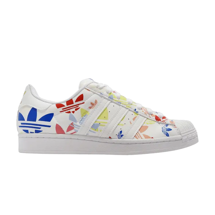 

Кроссовки adidas Superstar 'Allover Trefoil - White Multi', белый