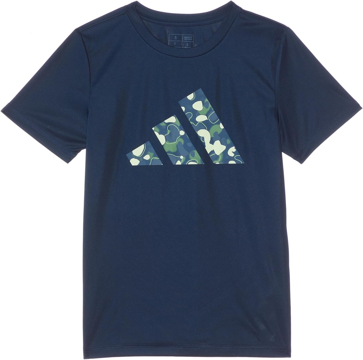 

Футболка adidas Kids Pebble Camo Logo SS Tee(Big Kid), темно-синий