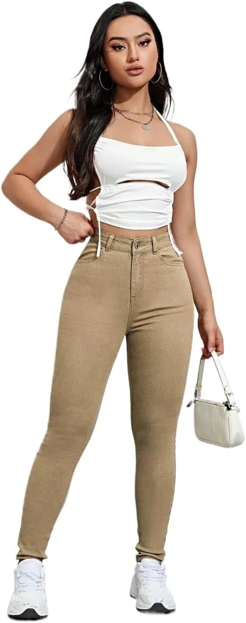 Джинсы свободные, карманы, Khaki