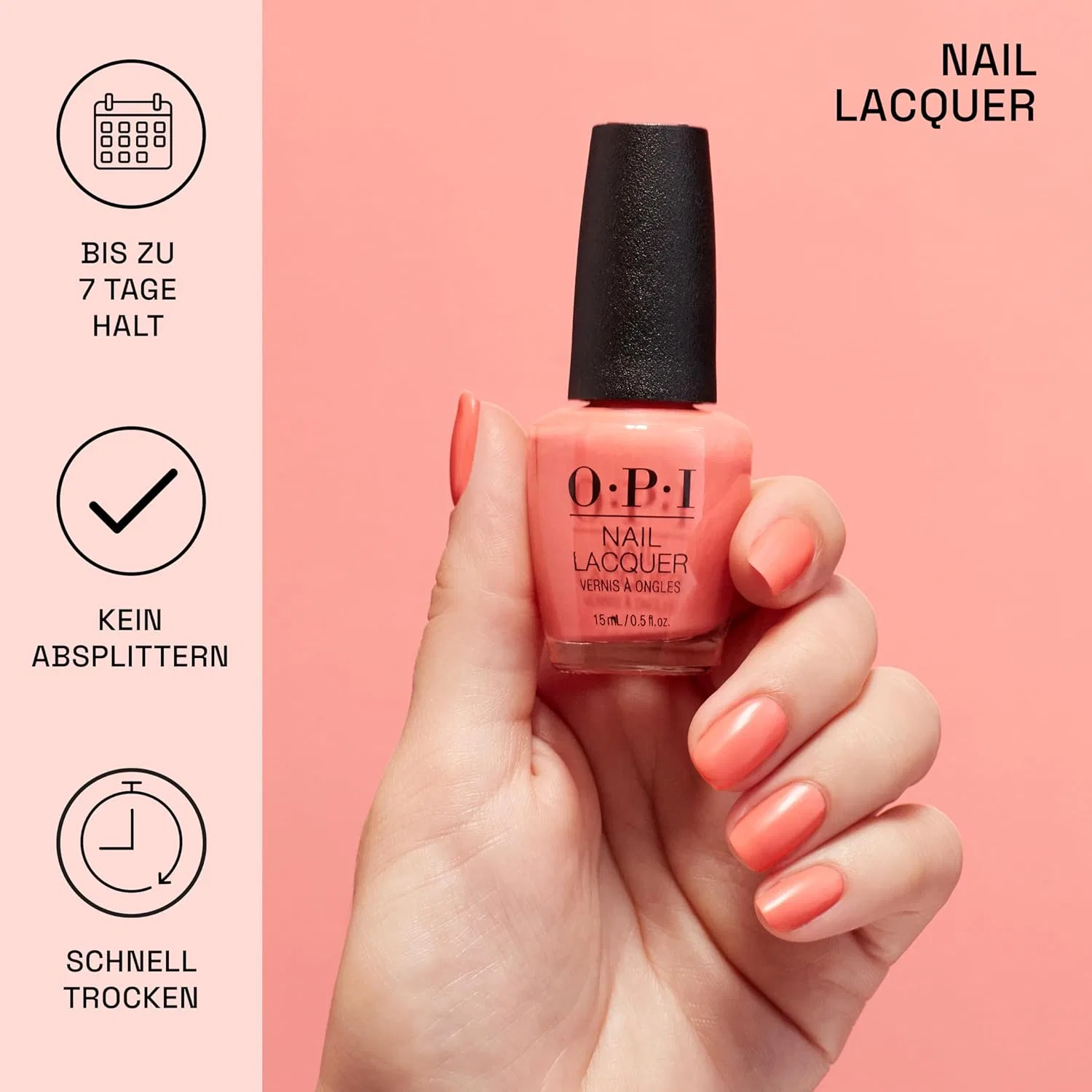 Лак для ногтей OPI красных оттенков, до 7 дней стойкости Opi — фото 3