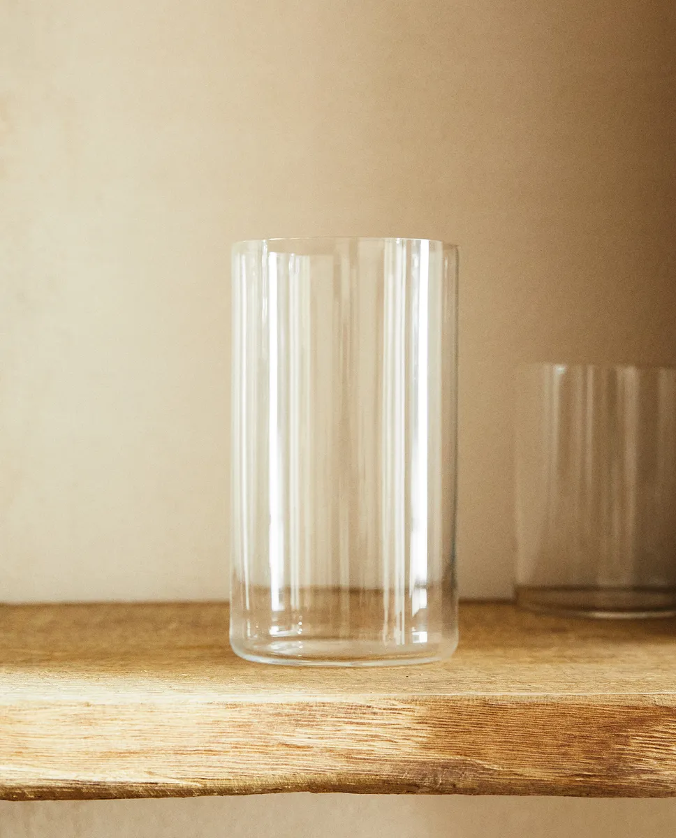 

Прямой кристаллический стакан для безалкогольных напитков Zara Home, прозрачный