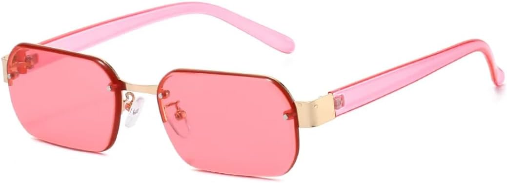 

Солнцезащитные очки с защитой UV400 | Маленькая оправа, градиентная расцветка | Для женщин и мужчин, для занятий спортом на открытом воздухе и путешествий DSVIGF, Gold Pink