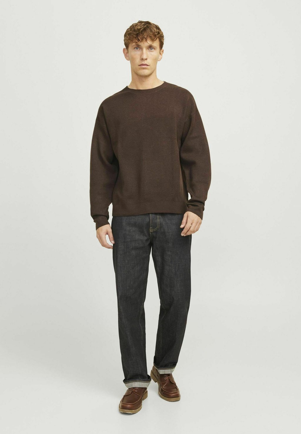 

Джемпер MIT RUNDHALS EINFARBIG Jack & Jones PREMIUM, черный