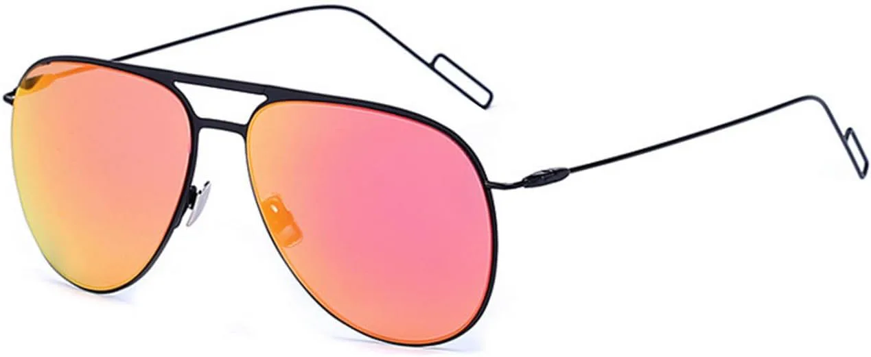 

Солнцезащитные очки-авиаторы OWL большого размера для женщин и мужчин, дизайнерские, в металлической оправе, с зеркальными линзами, 86008 Black Fire Mirror