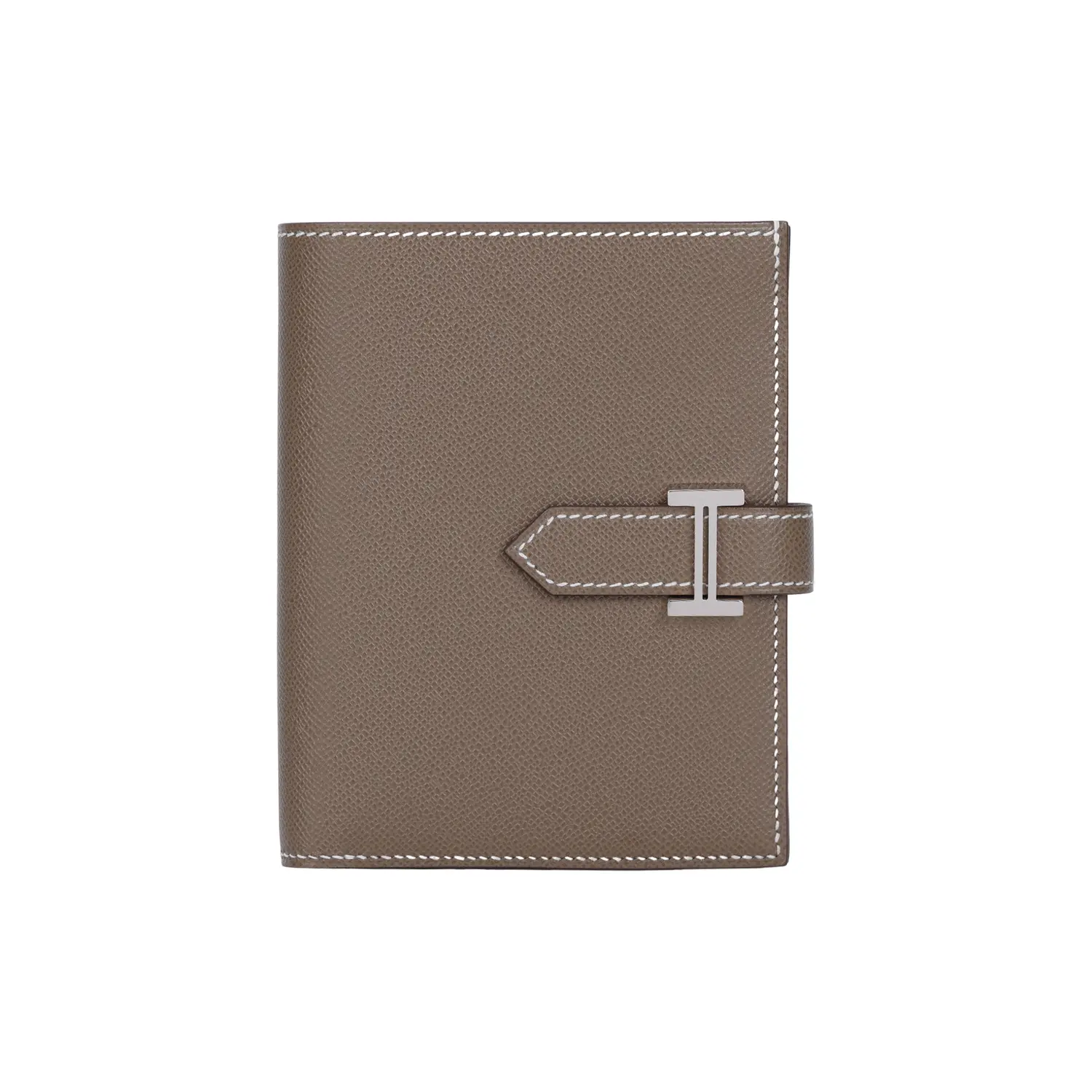 

HERMES Кошелёк Bearn Madame из телячьей кожи женский 18 цвет серый слоновая кость