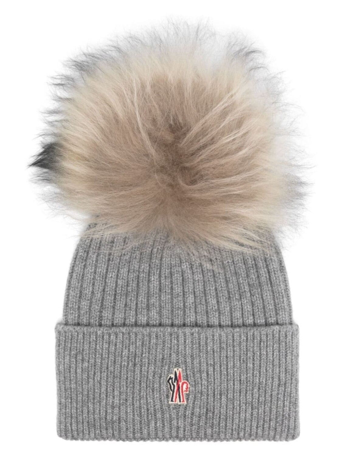 

Moncler Grenoble помпон шапка бини, серый