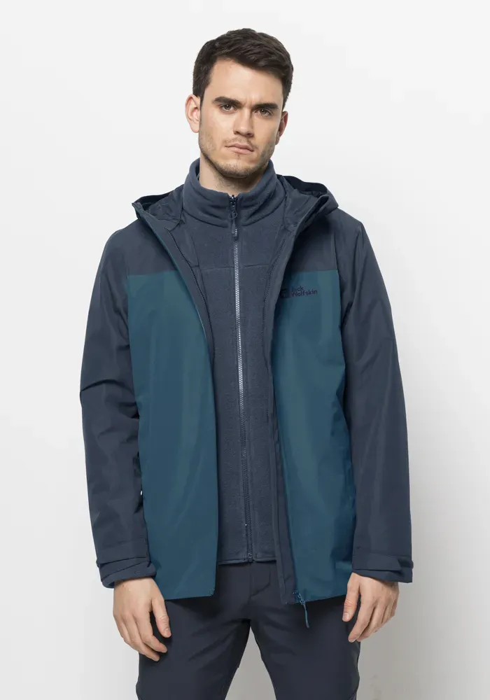 

Функциональная куртка 3-в-1 Jack Wolfskin "TAUBENBERG 3IN1 JKT M " (2 шт.), с капюшоном, синий