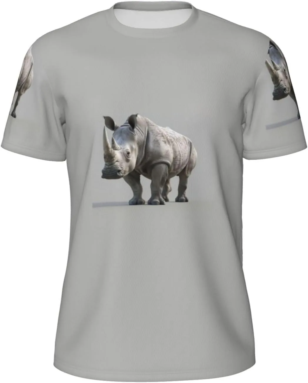

Футболка мужская Animal Rhino Print, летняя, дышащая MyPiky