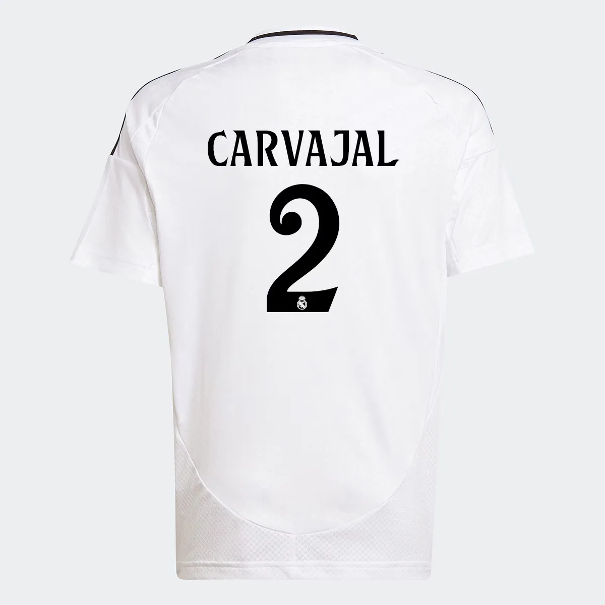 

Реал Мадрид CF 1-й комплект детская футболка 2024-2025 Carvajal 2 Adidas, белый