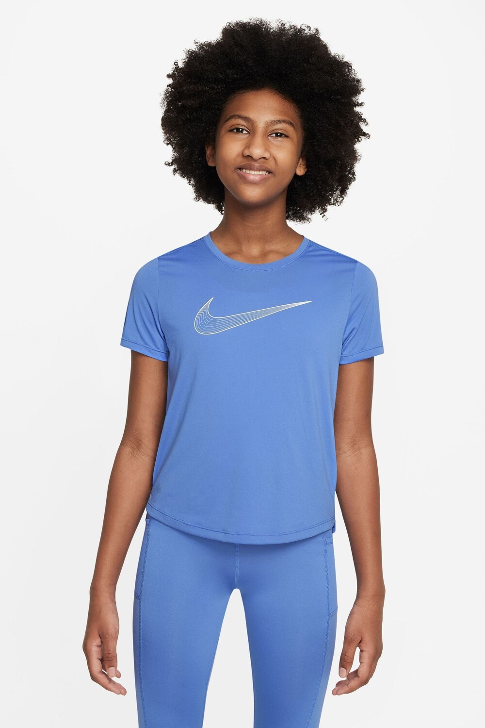 

Тренировочная футболка Dri-FIT One с короткими рукавами Nike, синий