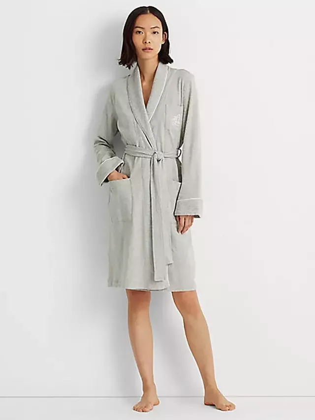 Халат с воротником-шалью Lauren Ralph Lauren, Grey