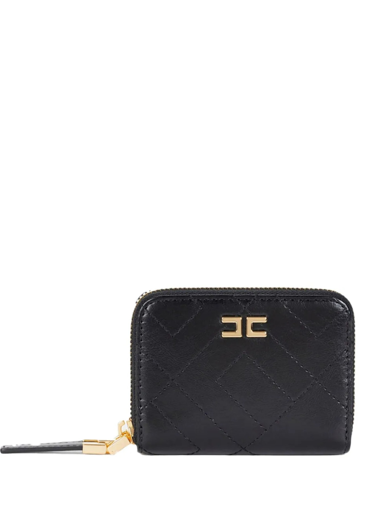 

Стеганый кошелек Elisabetta Franchi на молнии, черный