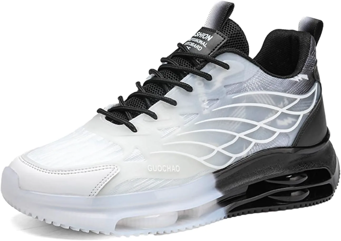 

Мужские модные кроссовки для тенниса, спортивные прогулочные туфли, с контрастным цветом, для тренировок и повседневной носки SPWAGYM, белый/черный