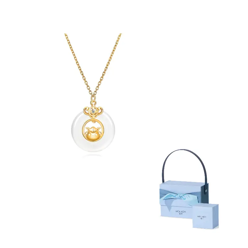 

Женские ожерелья из халцедонового нефрита MOLADY, золотой (sheep)