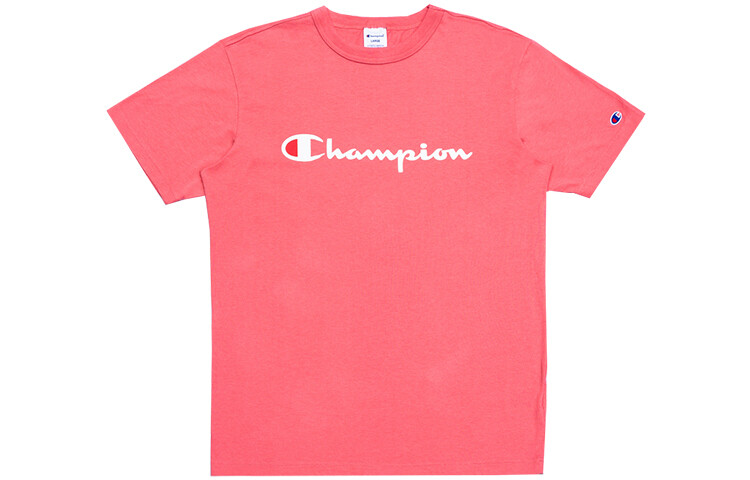 

Футболка унисекс розовая Champion, розовый