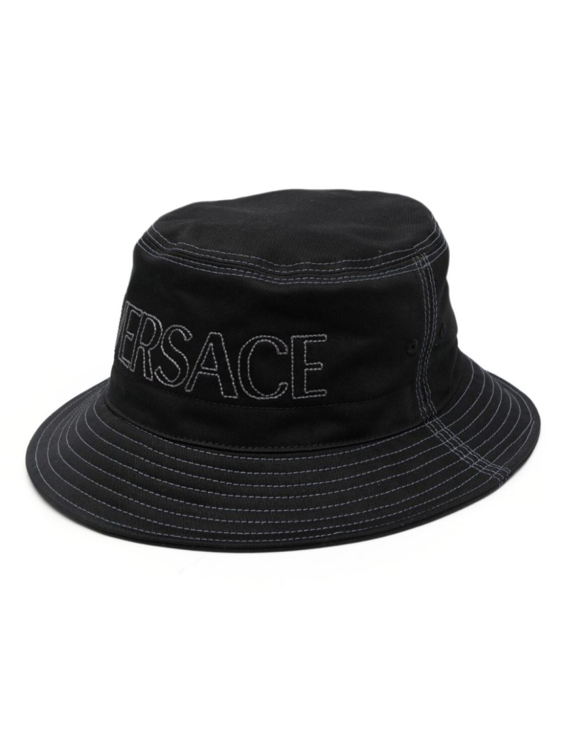

Панама из канваса с декором Medusa Versace, черный