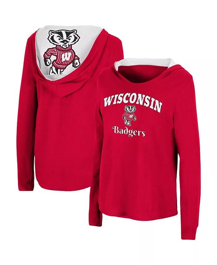 

Женская толстовка с длинным рукавом Red Wisconsin Badgers Catalina Colosseum