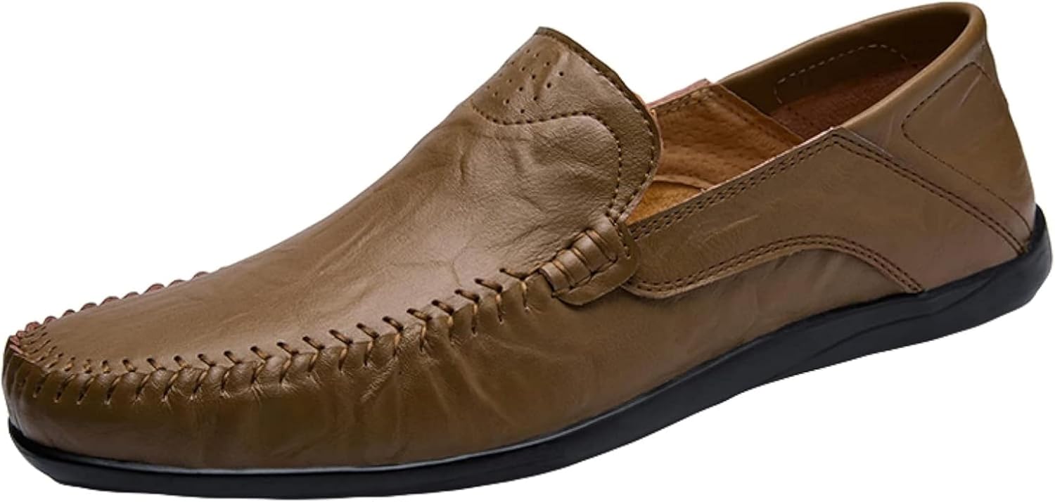 

Мужские мягкие лоферы OXCOWNIU, повседневные плоские туфли, мокасины, летние мужские туфли на плоской подошве, хаки