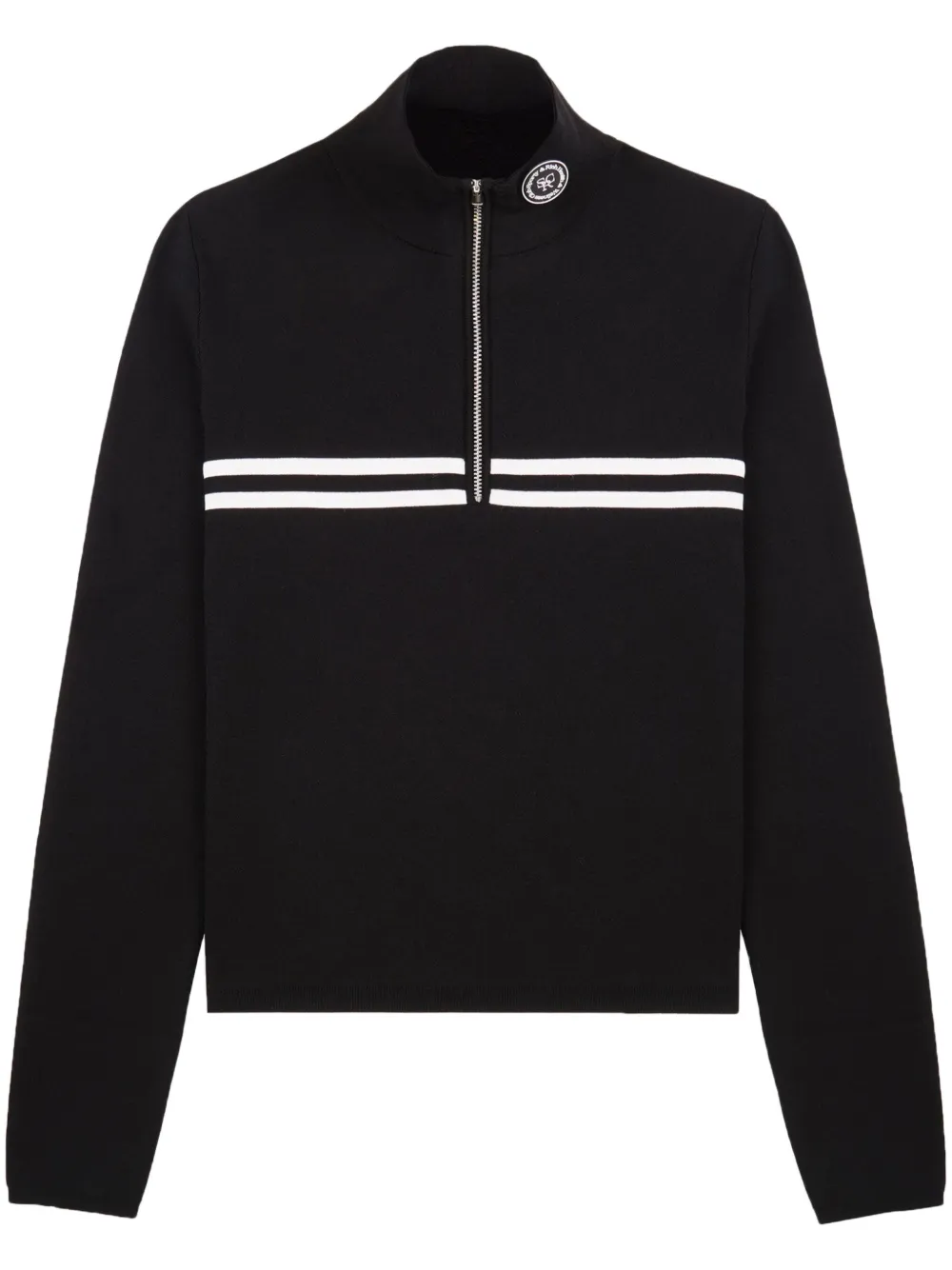 

Толстовка Minimal с воротником на молнии Sporty & Rich, черный