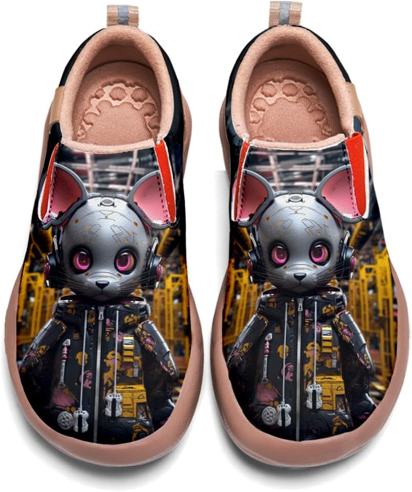 

Мужские повседневные лоферы для ходьбы, слипоны, легкие спортивные туфли, механический стиль, кроссовки с рисунком животных Onehorse, Mechanical Organisms - N22