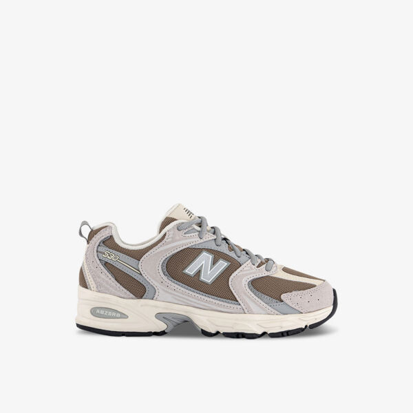 

Низкие кроссовки Mr530 из замши и сетки с тисненым логотипом New Balance, серый