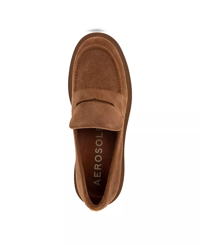 Женские лоферы Gelso на квадратном каблуке Aerosoles, коричневый — фото 4