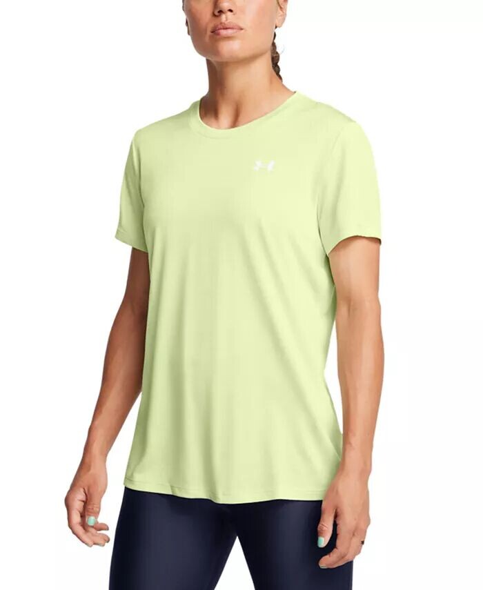 

Женский топ с короткими рукавами Tech™ Twist Under Armour, зеленый