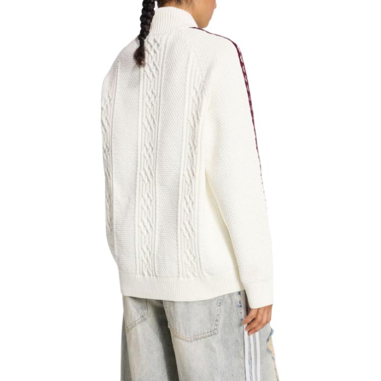 CUTLINE FW25 ARCHIVE вязаный свитер женский Adidas Originals, белый — фото 4