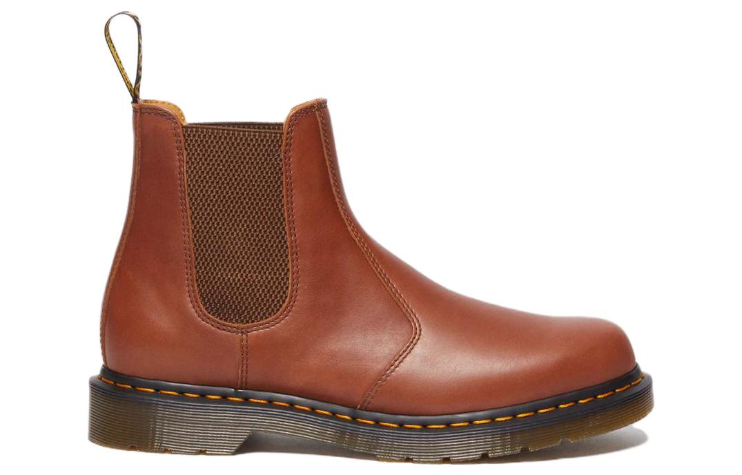 Мужские ботинки челси Dr.Martens 2976 Carrara кожаные, красно-коричневый — фото 2