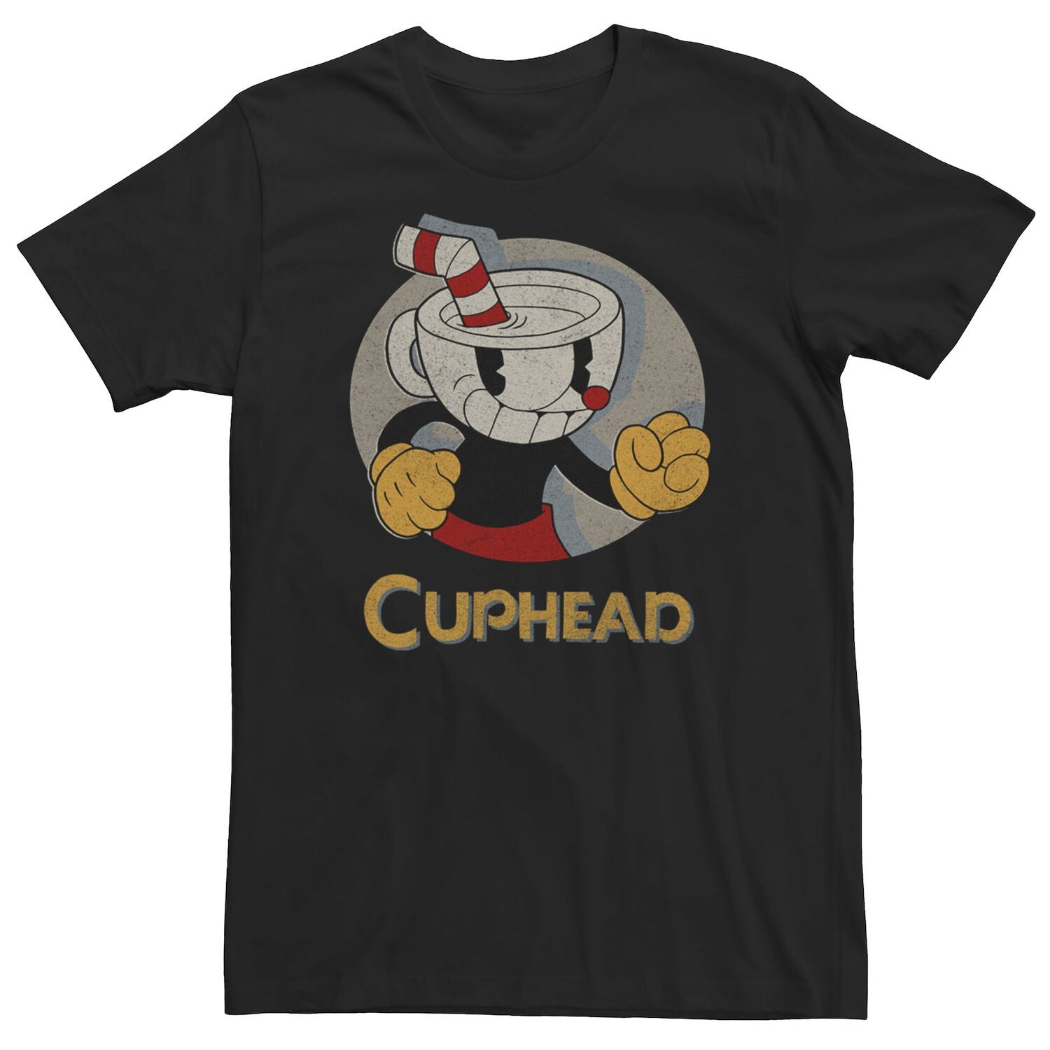 

Мужская футболка Cuphead A Brawl Is Surely Brewing Cup Licensed Character, черный