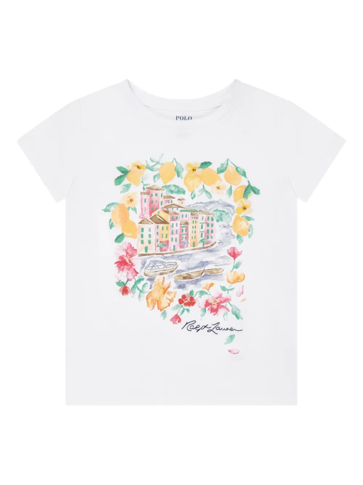 

Футболка POLO RALPH LAUREN KIDS с графическим принтом, белый