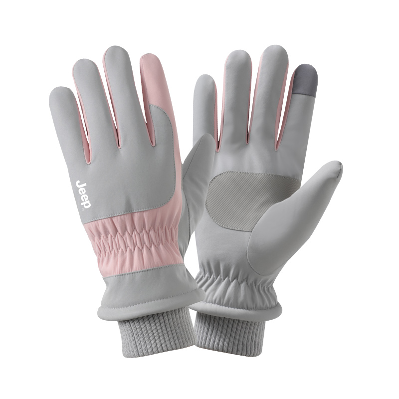 

Утепленные перчатки женские Jeep, серый розовый мультиколор