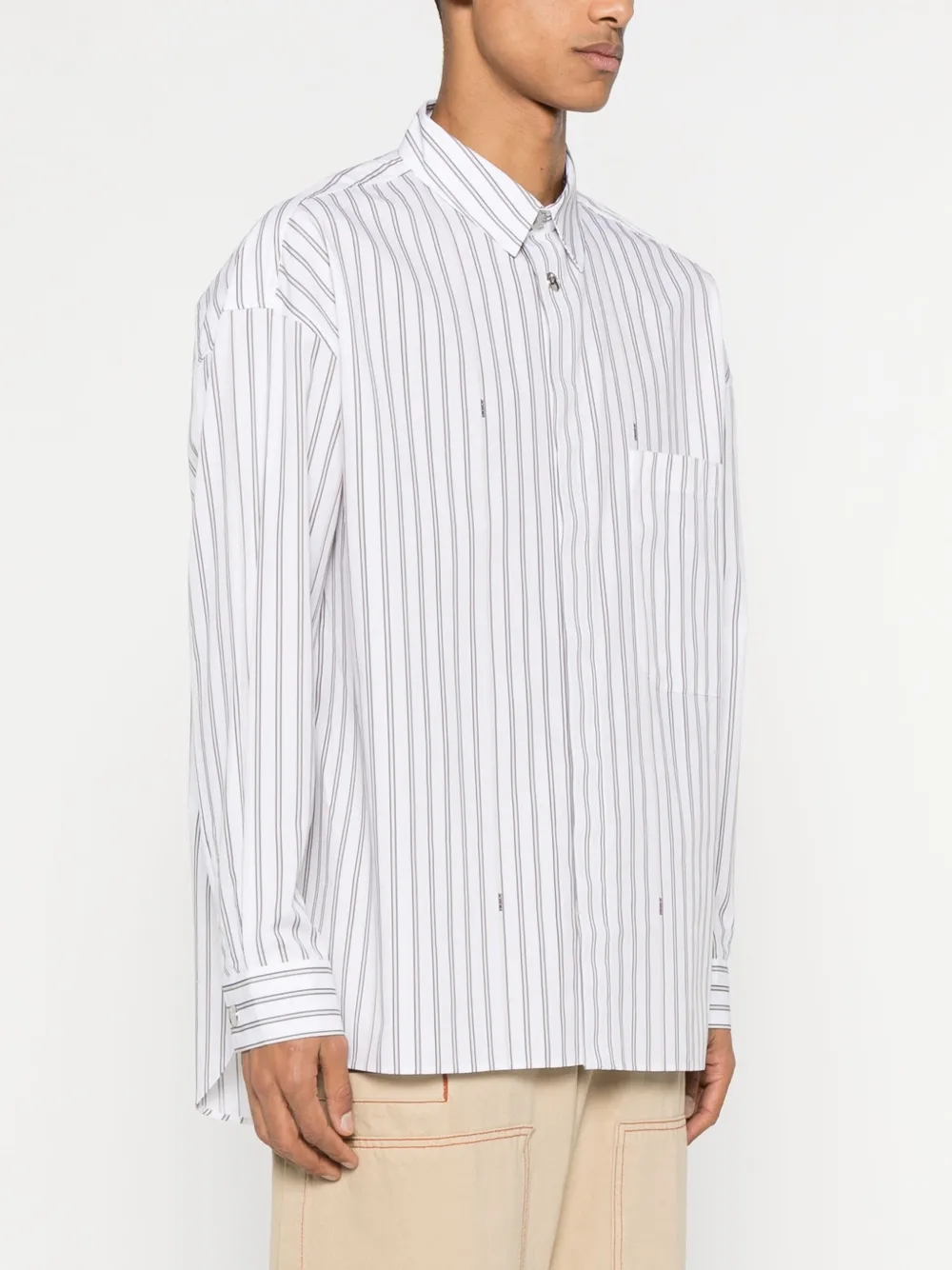 

Рубашка в полоску JACQUEMUS, белый