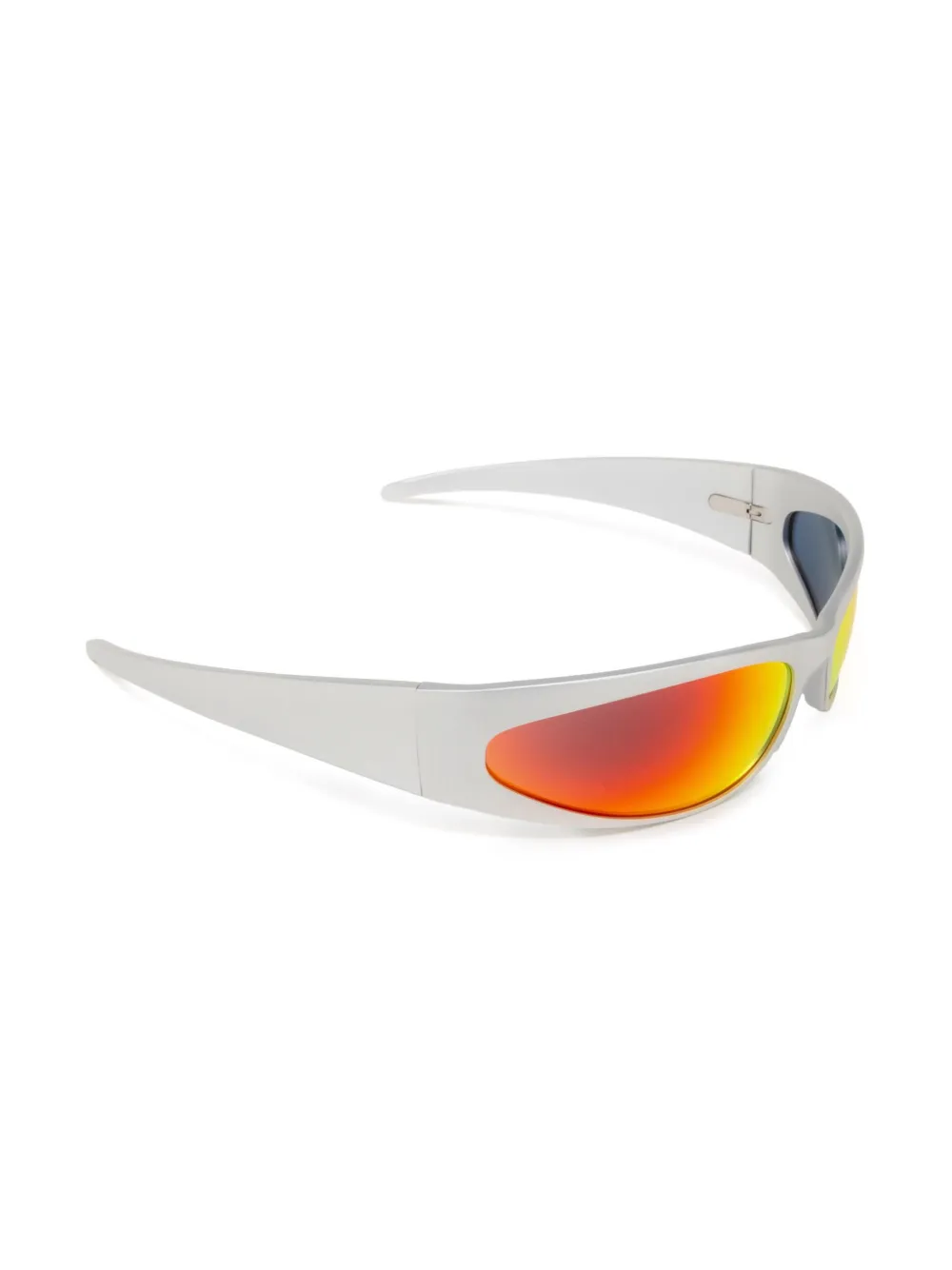 Солнцезащитные очки Reverse XP Wrap в овальной оправе Balenciaga Eyewear, серебяный — фото 2