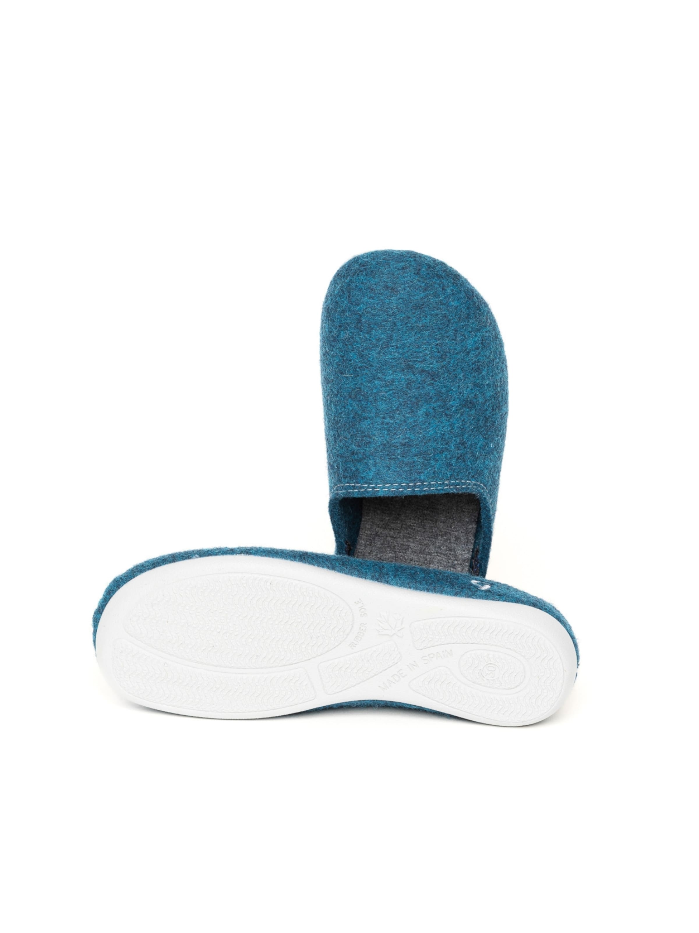 Gottstein Тапочки 'Filzpantoffel Wool Slip-On Kids' в цвете Petrol — фото 3