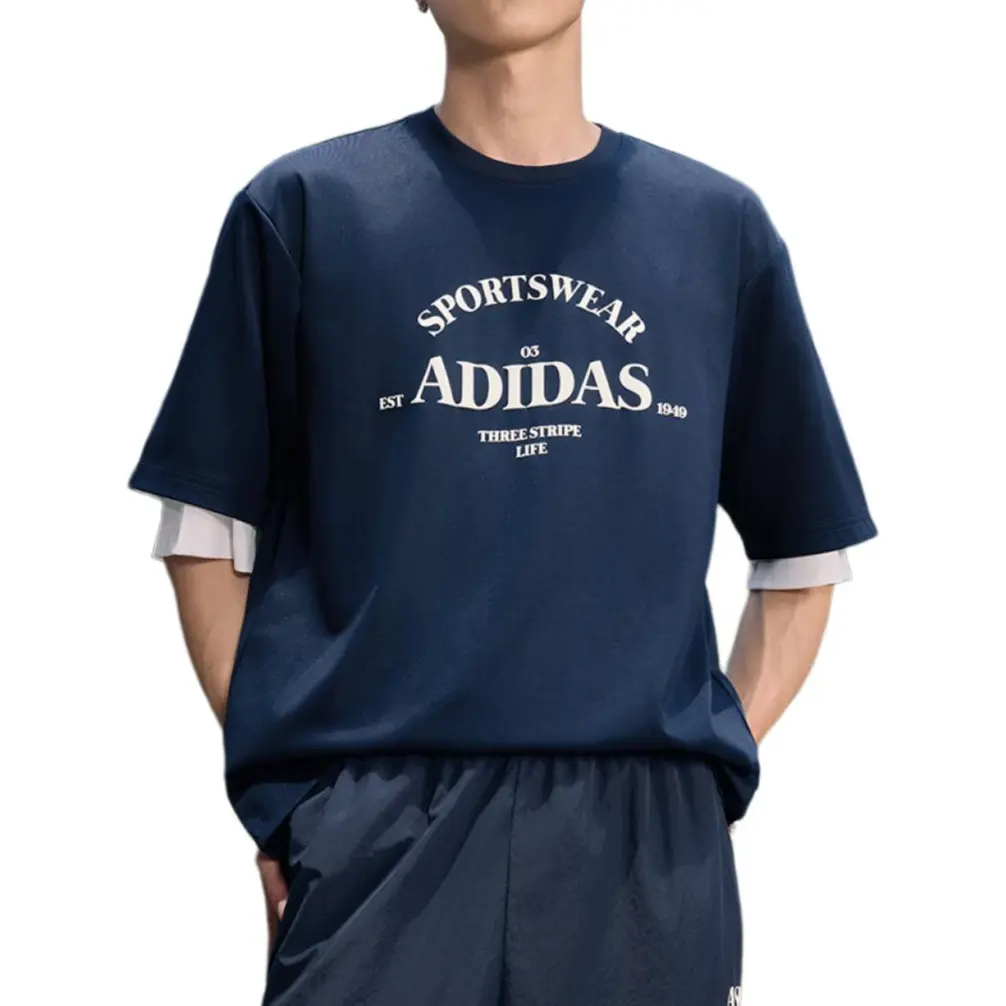 Футболка мужская College Navy/Jade White Adidas — фото 4