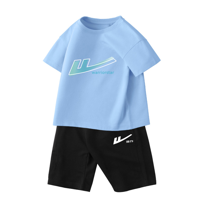 Детская повседневная спортивная одежда WARRIOR, royal синий/h gradient pattern-черный/h белый huili small k — фото 3