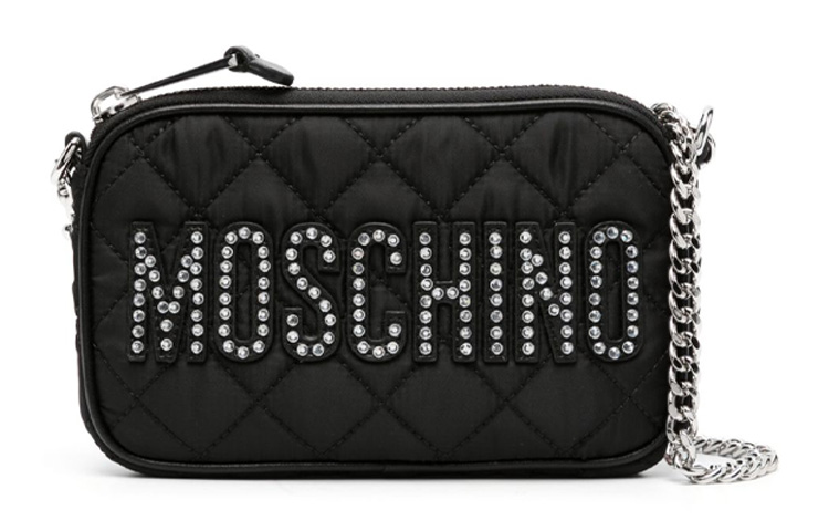 

MOSCHINO Нейлоновая сумка через плечо, женская черная Crossbody Bag