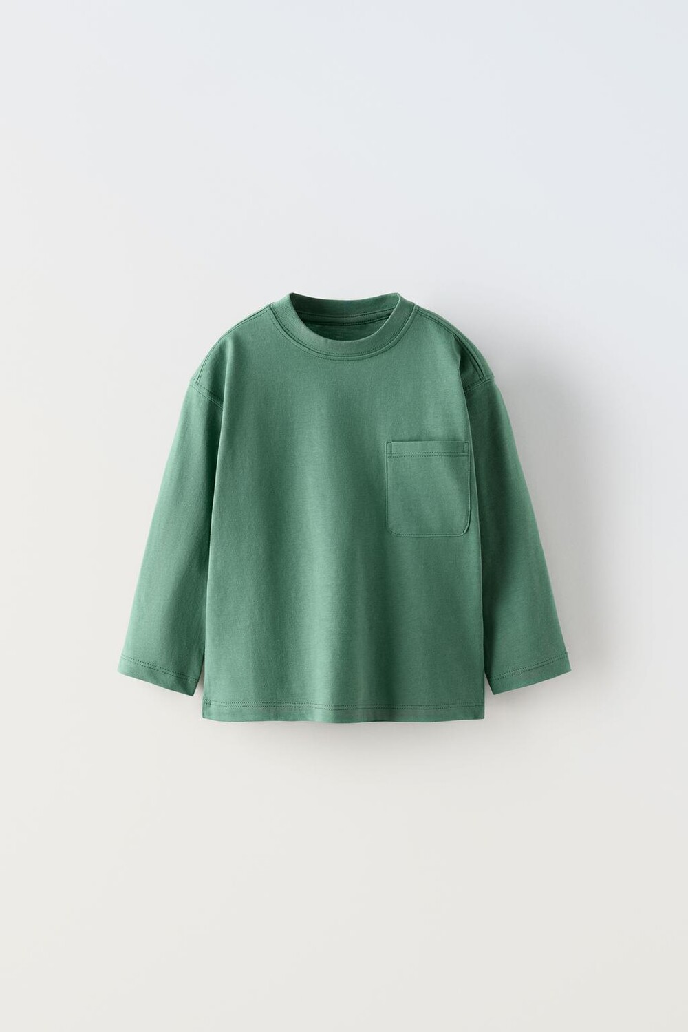 

Простая футболка с карманом ZARA, зеленый