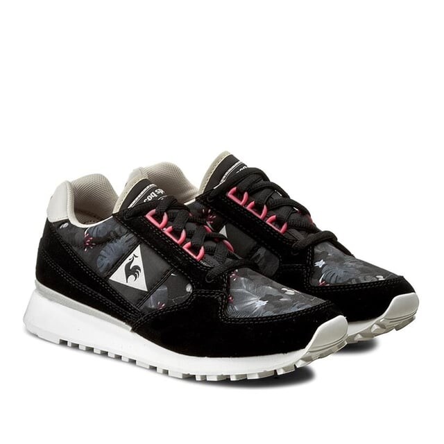 Eclat зимние женские черные кроссовки с цветочным принтом Le Coq Sportif, черный — фото 4