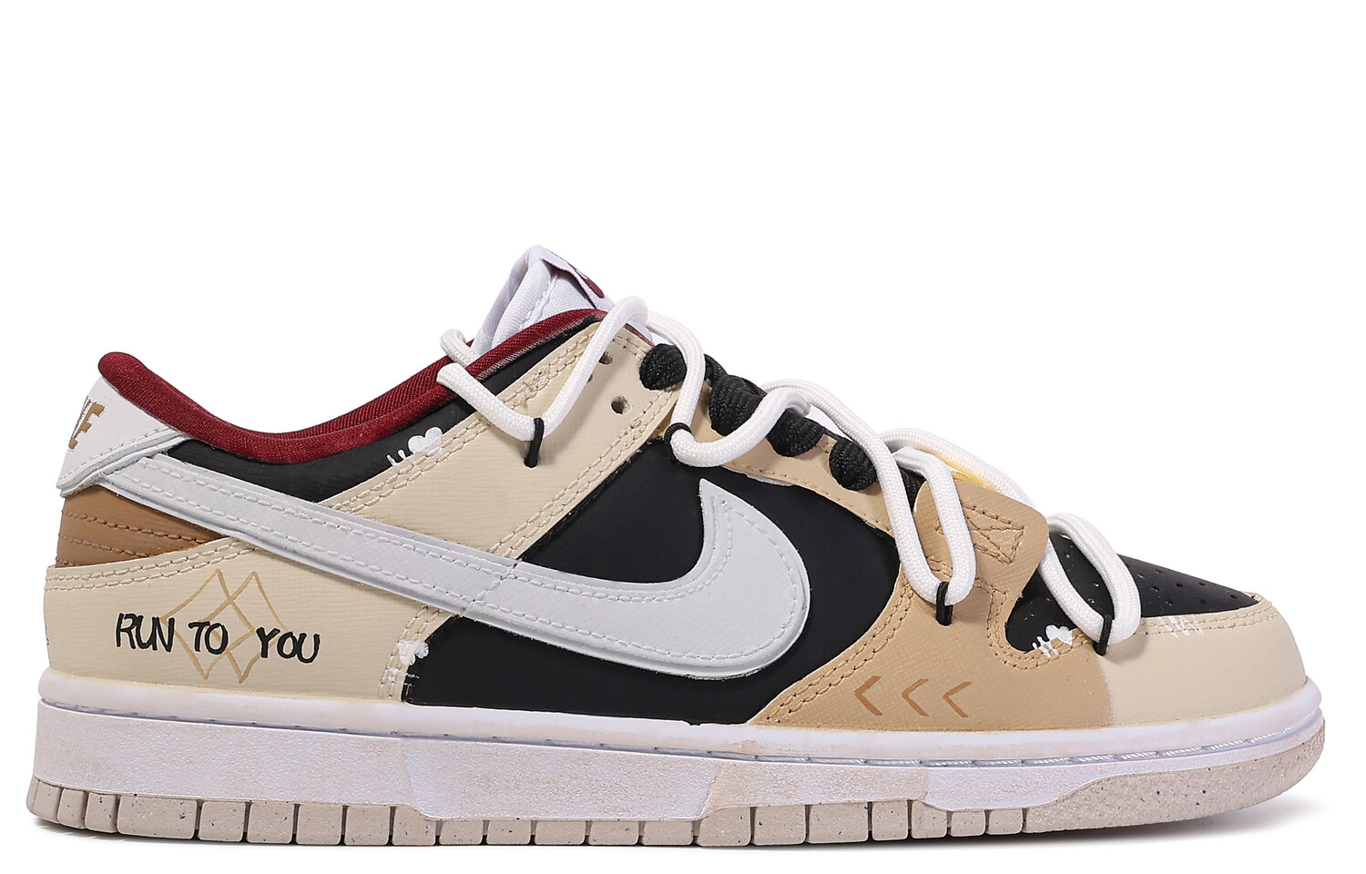 

Кроссовки Nike Dunk Skateboard Shoes Women's Low-Top Beige Brown