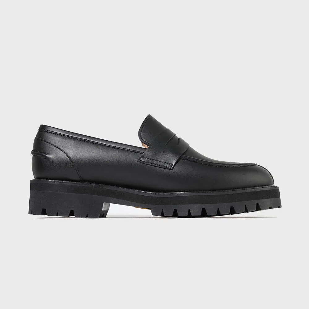 Мужские пенни-лоферы Firenze.A U-Tip с подошвой Vibram Commando чёрные — фото 3