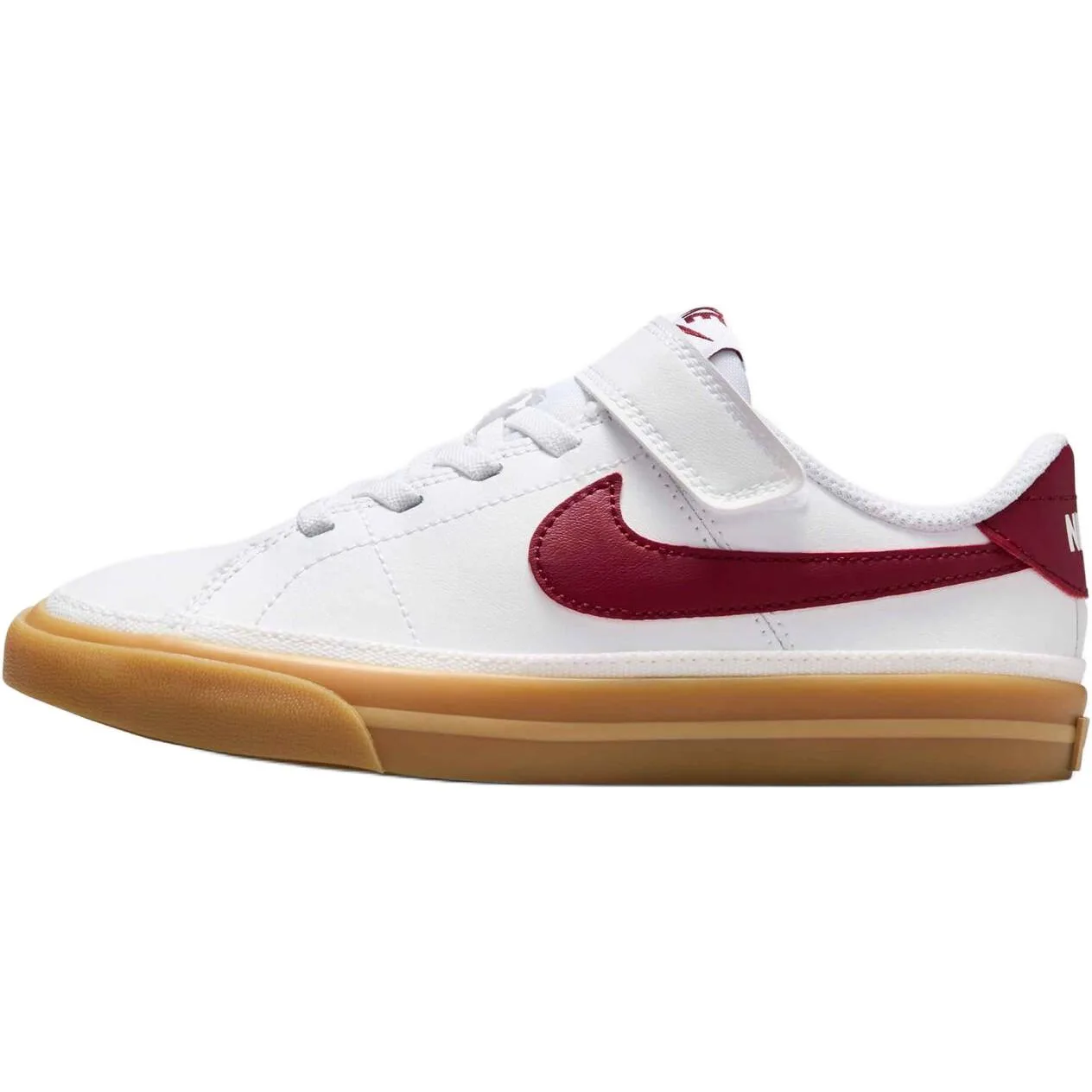 Nike Кроссовки для скейтбординга Court Legacy с устойчивым к истиранию верхом, бело-желто-красные, детские