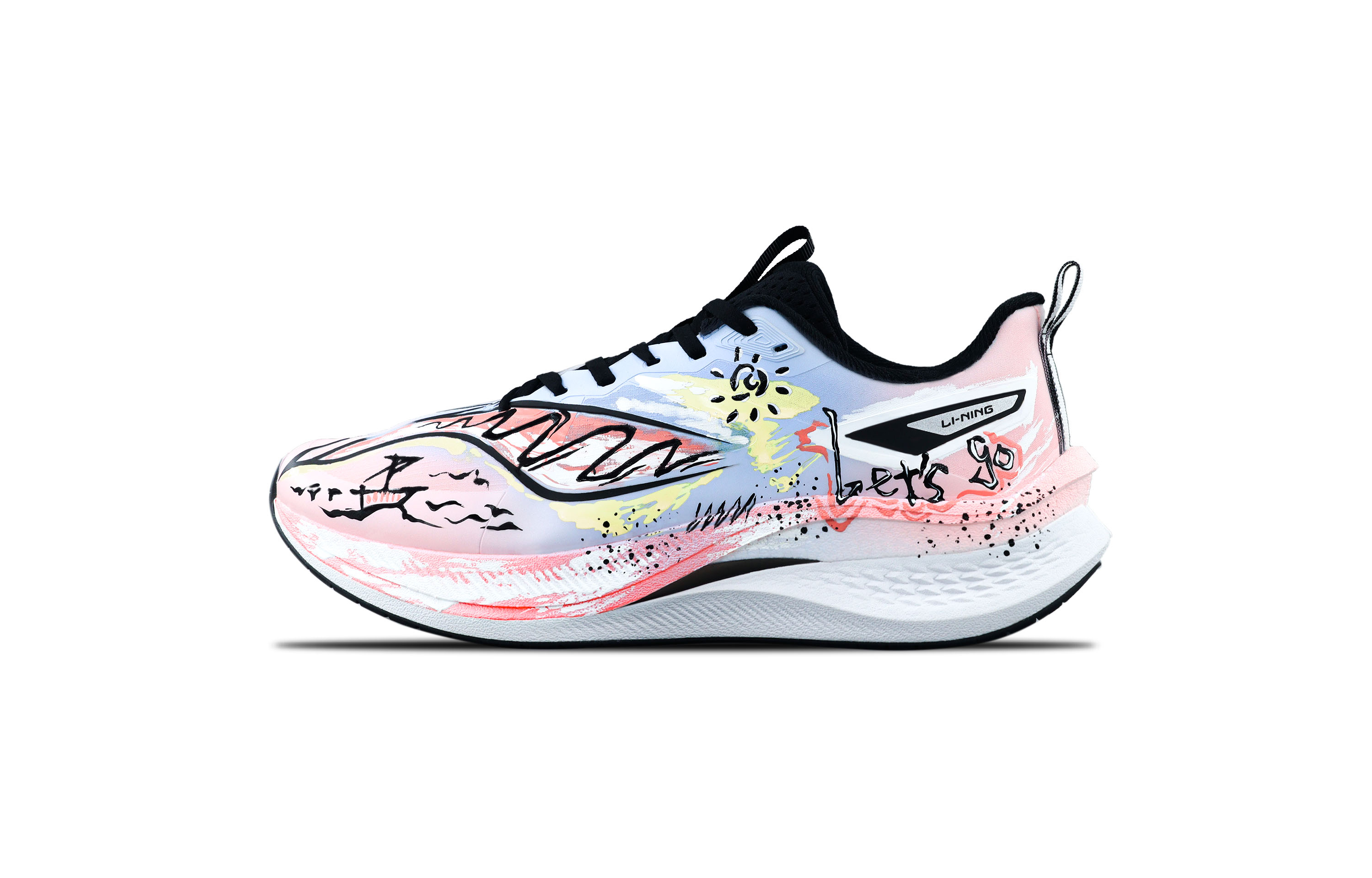

LINING Кроссовки для бега Red Hare 7 Pro, мужские, низкие, розовые/синие