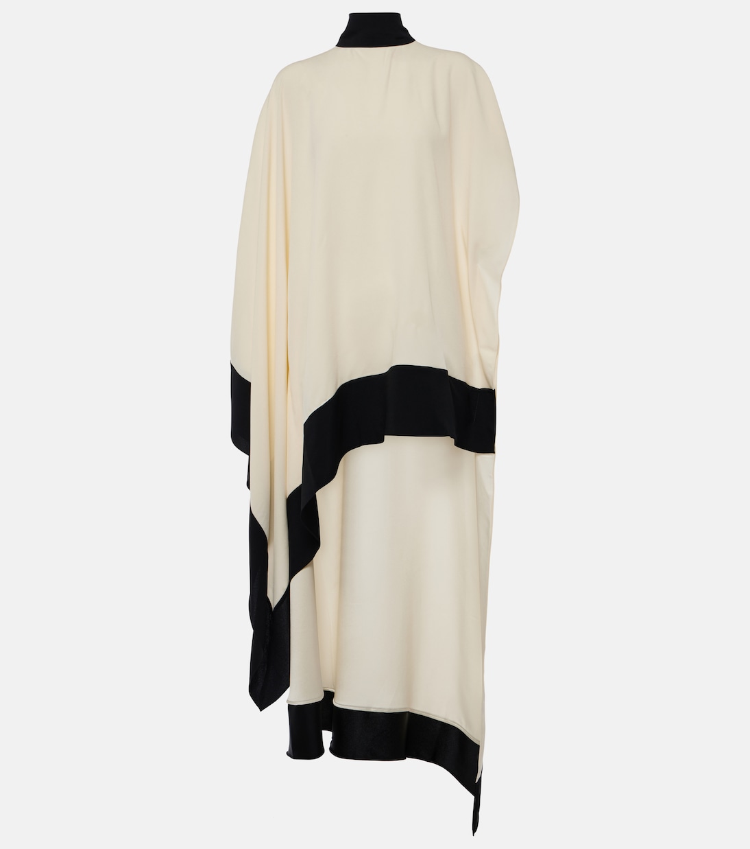 

Мини-платье из крепа кади California Corniche Taller Marmo, Black-Ivory