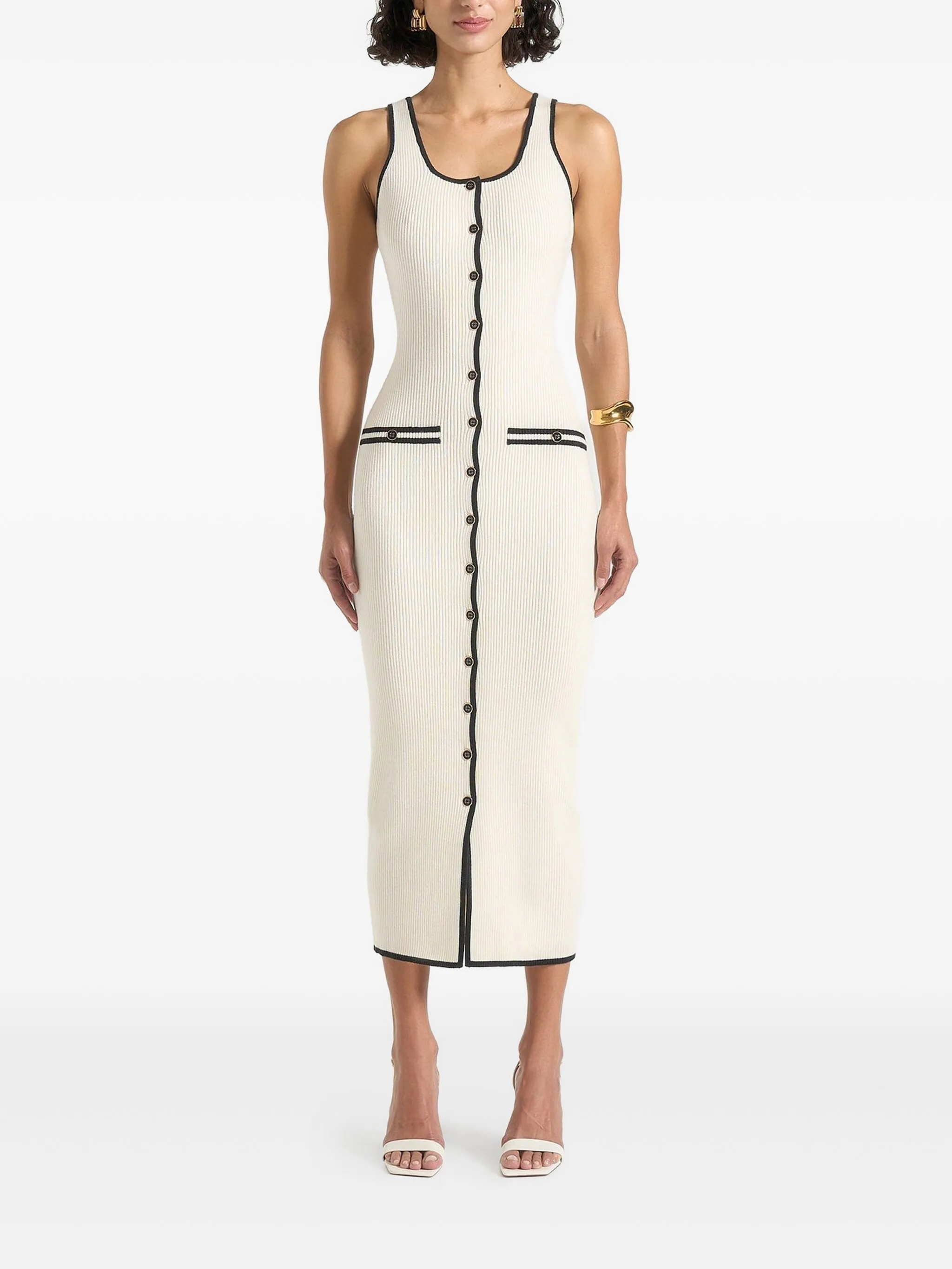 

Платье миди Daphne в рубчик Manière De Voir, бежевый