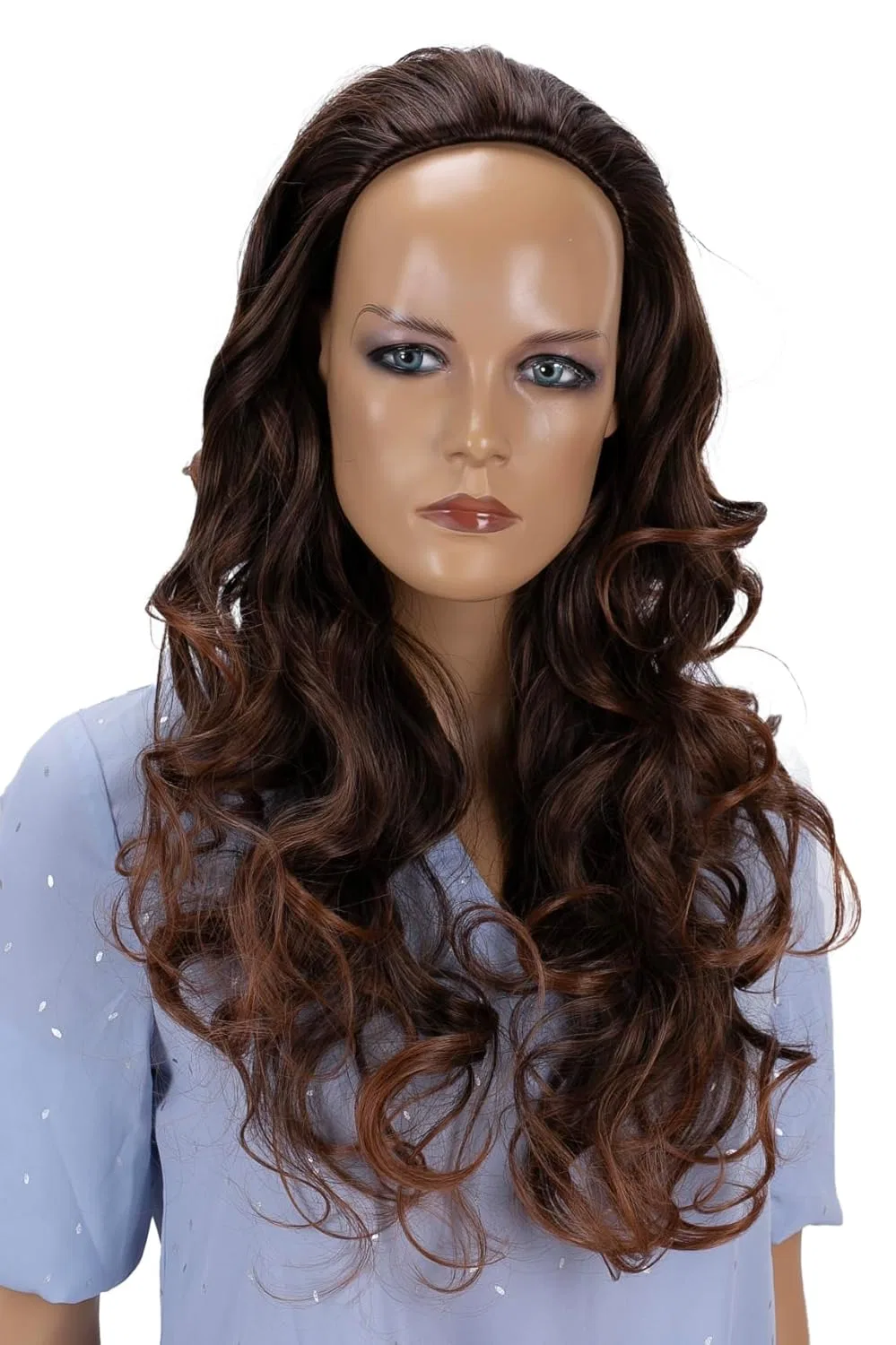 Парик PRETTYSHOP Fashion Lady длинный вьющийся блонд Caisha, Brown #2T30 Ph102