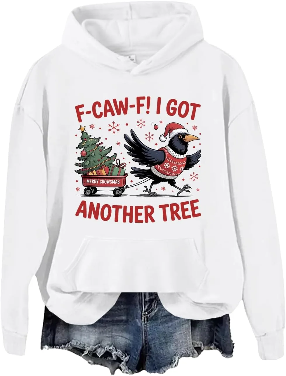 

Толстовка с вороном на Рождество Funny Black Crow JWVEL