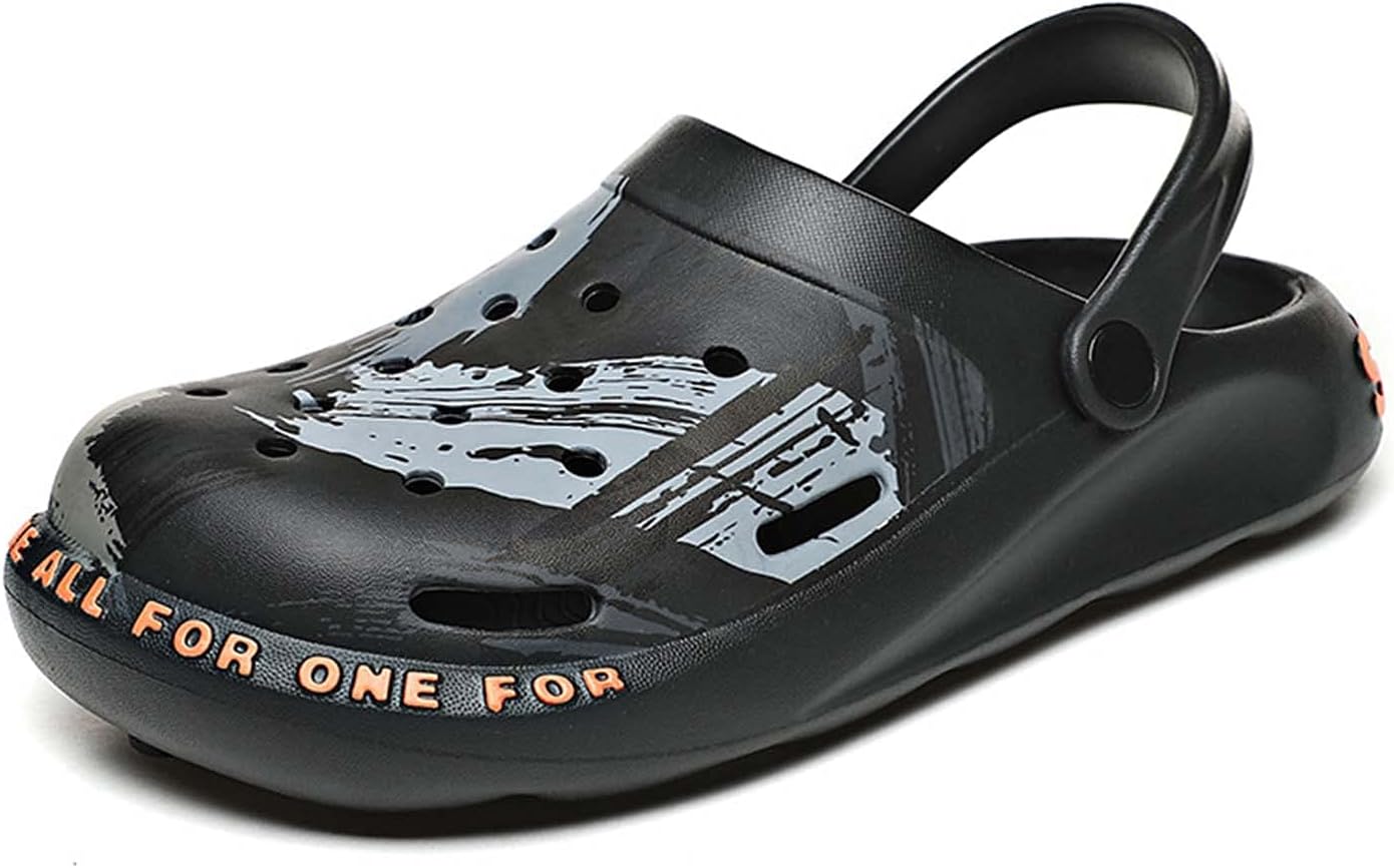 

Мужские садовые сабо CERYTHRINA, летние сандалии с граффити, модные повседневные, быстросохнущие, дышащие, противоскользящие, легкие шлепанцы для душа, пляжа, дома и улицы, черный